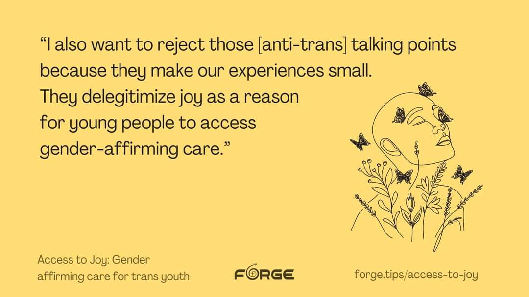 PNWCaleb's tweet image. A new, pretty personal blog post on my experiences with gender-affirming care 💜 forge.tips/access-to-joy