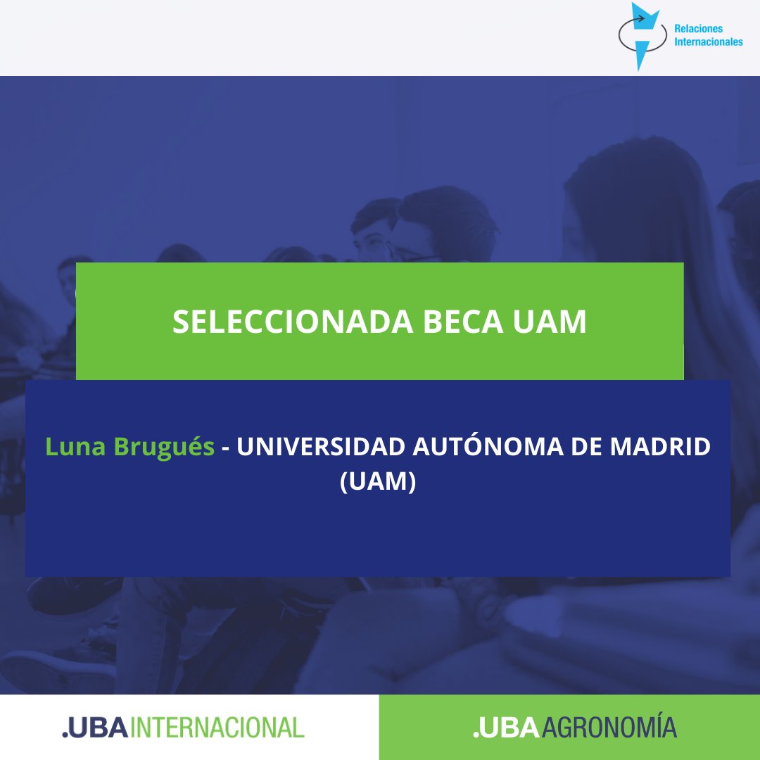 FAUBA_Internac's tweet photo. 🌍✨ ¡Felicitamos a los/as ganadores/as de las becas UBAINT y UAM! ✨🌍
¿Y vos? ¿Qué esperás para cumplir tu sueño de intercambio? 🌏✈️ ¡Escribinos a intercam@agro.uba.ar y enterate cómo podés ser parte de esta experiencia internacional!

#FAUBA #OrgulloFAUBA https://t.co/vKyEkhLr6H