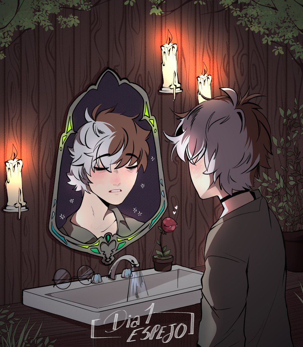 Dia 1 del Witchtober 
👨‍🦲Espejo ✨️
