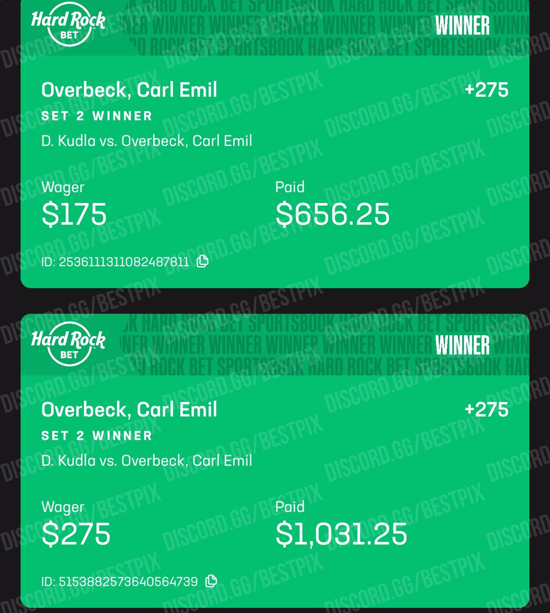 _BESTPIX's tweet photo. Cooking on #Tennis bets recently  🎾 

Almost all plays are being posted in the free channel for the entire month of OCT so don’t miss out on this 💰 

Join today! 
https://t.co/HvkjvNosQ7 https://t.co/Nxnf48fOhv