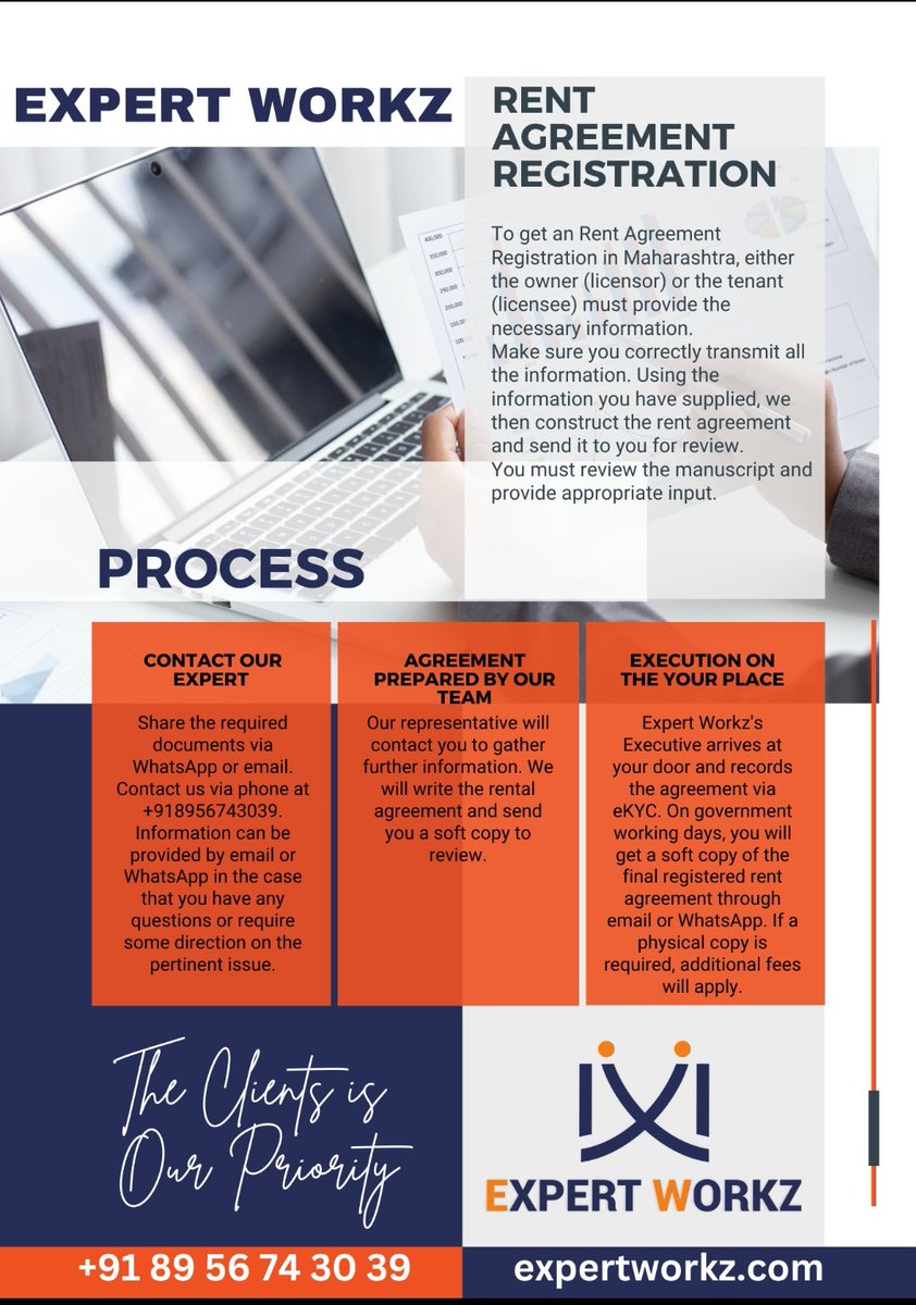 Expert_Workz's tweet photo. Professional solutions for Pune rent agreements, online registration services, Maharashtra government approved #expertworkz #rentagreementpune #onlinerentagreement #OnlineRegistration #RentAgreement #igrmaharashtra https://t.co/FRqhbWsNy6