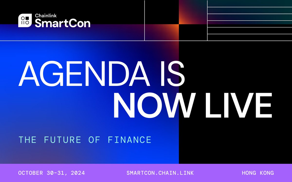 The Chainlink #SmartCon agenda is now live 🗓️ Curate your schedule to  maximize your experience with fireside chats, panels, presentations, and  more ⬇️ https://t.co/lhgmAemt7l