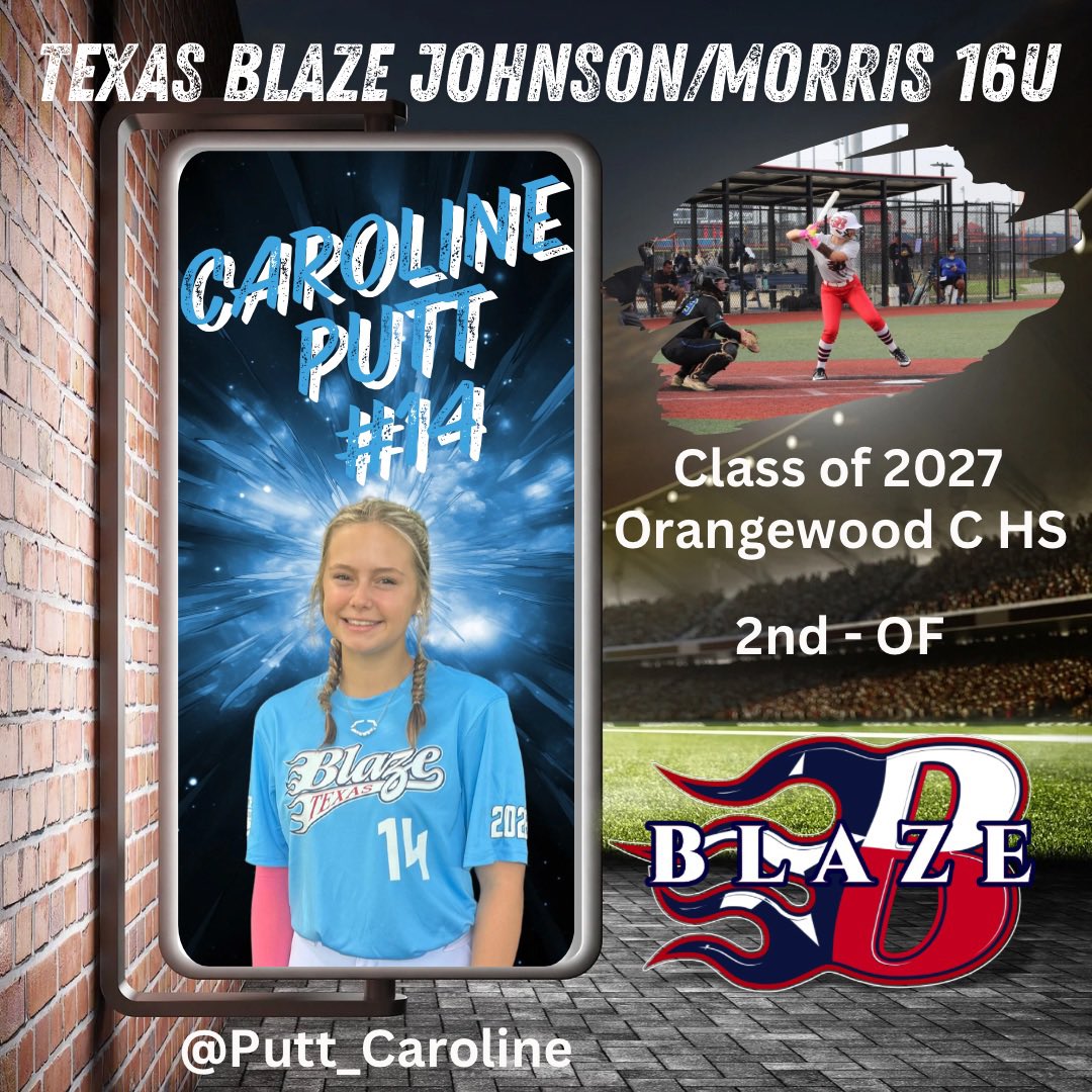 TXBlaze16uFL's tweet photo. @putt_caroline  will double you up at 2nd then drive one over your head at the plate! 

@CoachPaulMorris @D1Softball @ExtraInningSB @CoastRecruits @fastpitchwatch  @ondecksoftball @DfwSho @tagupSoftball @scan1ansports @nxt1sports @sportprepx https://t.co/dec9K8XjaR