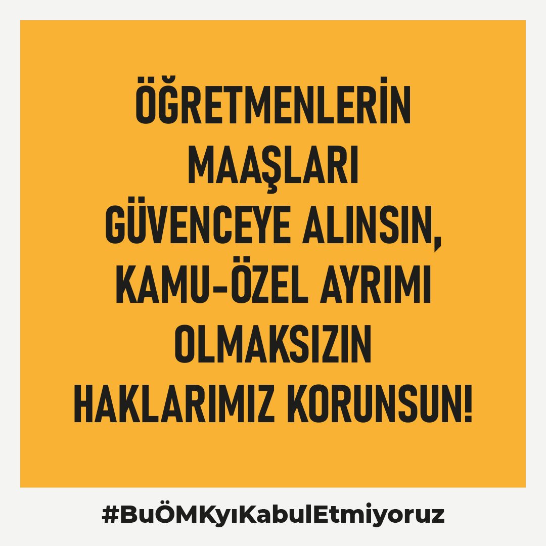 "Öğretmenler bir ülkenin bağışıklık sistemi gibidir. Öğretmen güçlü değilse tüm sistem çöker. Her türlü problemin çözüm yolu eğitime dayanır. Bu yüzden önce öğretmenleri güçlü kılmak zorundasınız..."
#BuÖMKyıKabulEtmiyoruz