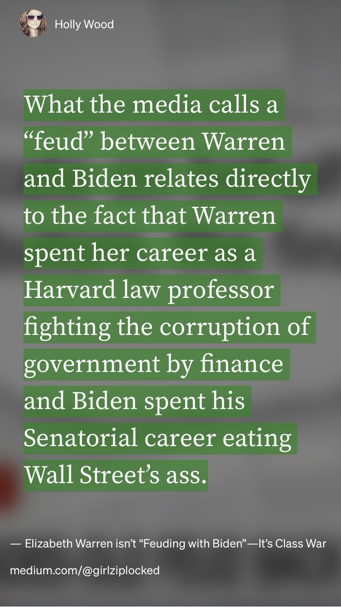 augusta_khalil's tweet photo. “Elizabeth Warren isn’t “Feuding with Biden” — It’s Class War” by Holly Wood
https://t.co/VIhhiYOyHJ https://t.co/LNEjz4riSx