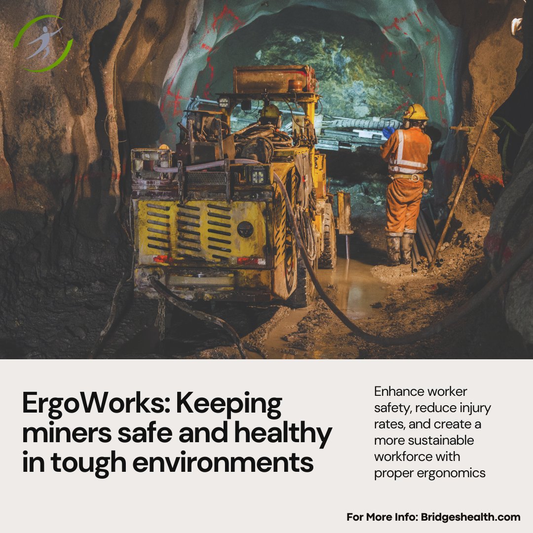 BridgesHealthSK's tweet photo. Mining is tough, with heavy lifting and long shifts. Our ErgoWorks delivers ergonomic solutions to reduce injuries, improve safety, and support a sustainable workforce.

#MiningSafety #SafetyManager #WorkplaceErgonomics #InjuryPrevention #MiningIndustryHealth https://t.co/ly3A4gyhQl