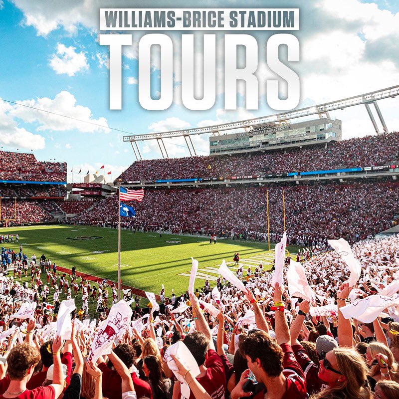 MarkeeAnderson's tweet photo. Did you know you can go behind the scenes at take a tour of Williams-Brice Stadium? Book your tour today!

➡️: https://t.co/Ij3PblAyFO https://t.co/AW0G7aV40L