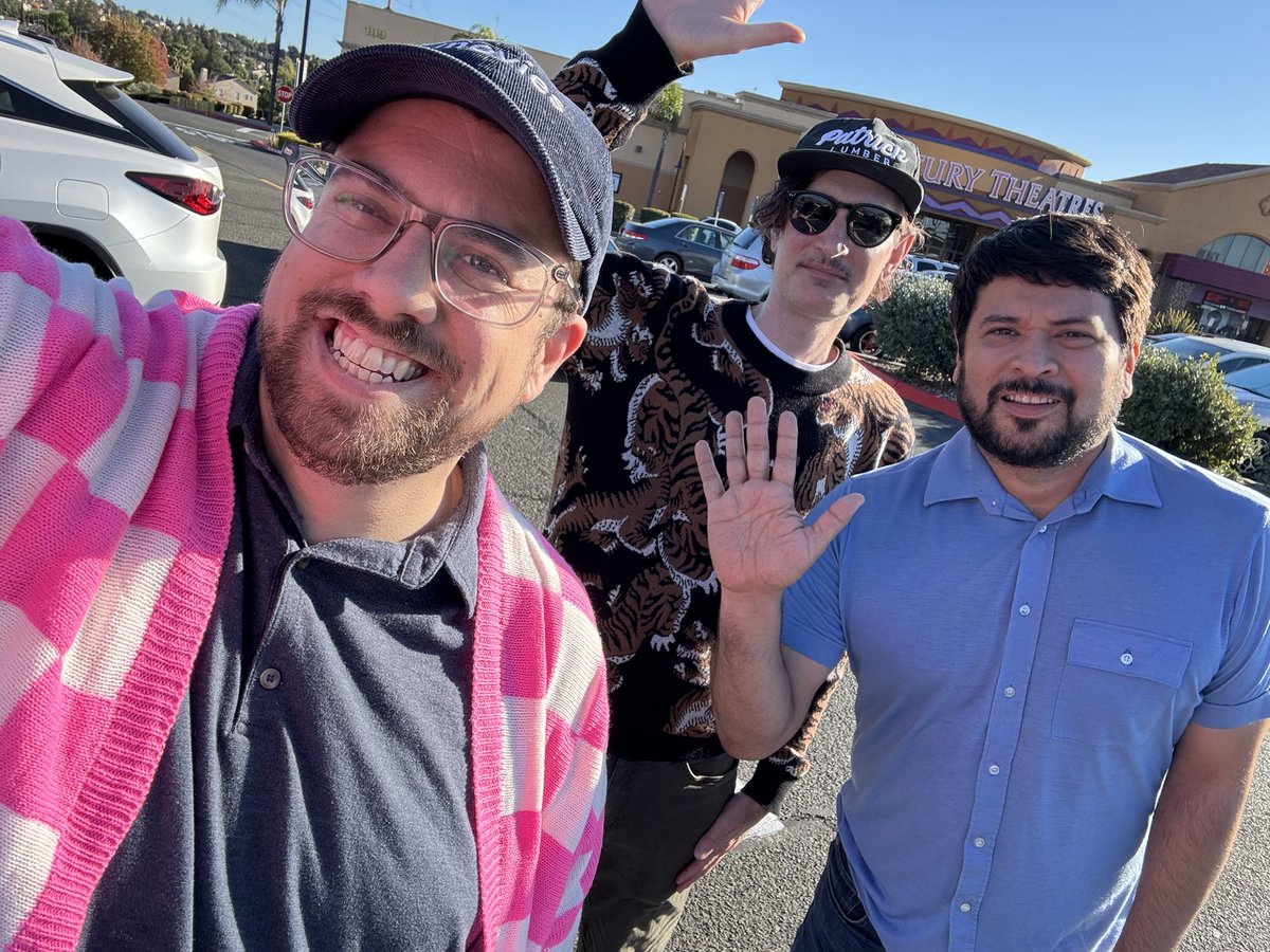 thethirdactpod's tweet photo. The crew were all together for the first time in several years. Friendship and cinema are alive and well! 
PS- our take on Megalopolis coming soon. https://t.co/qcmRkzJm2t