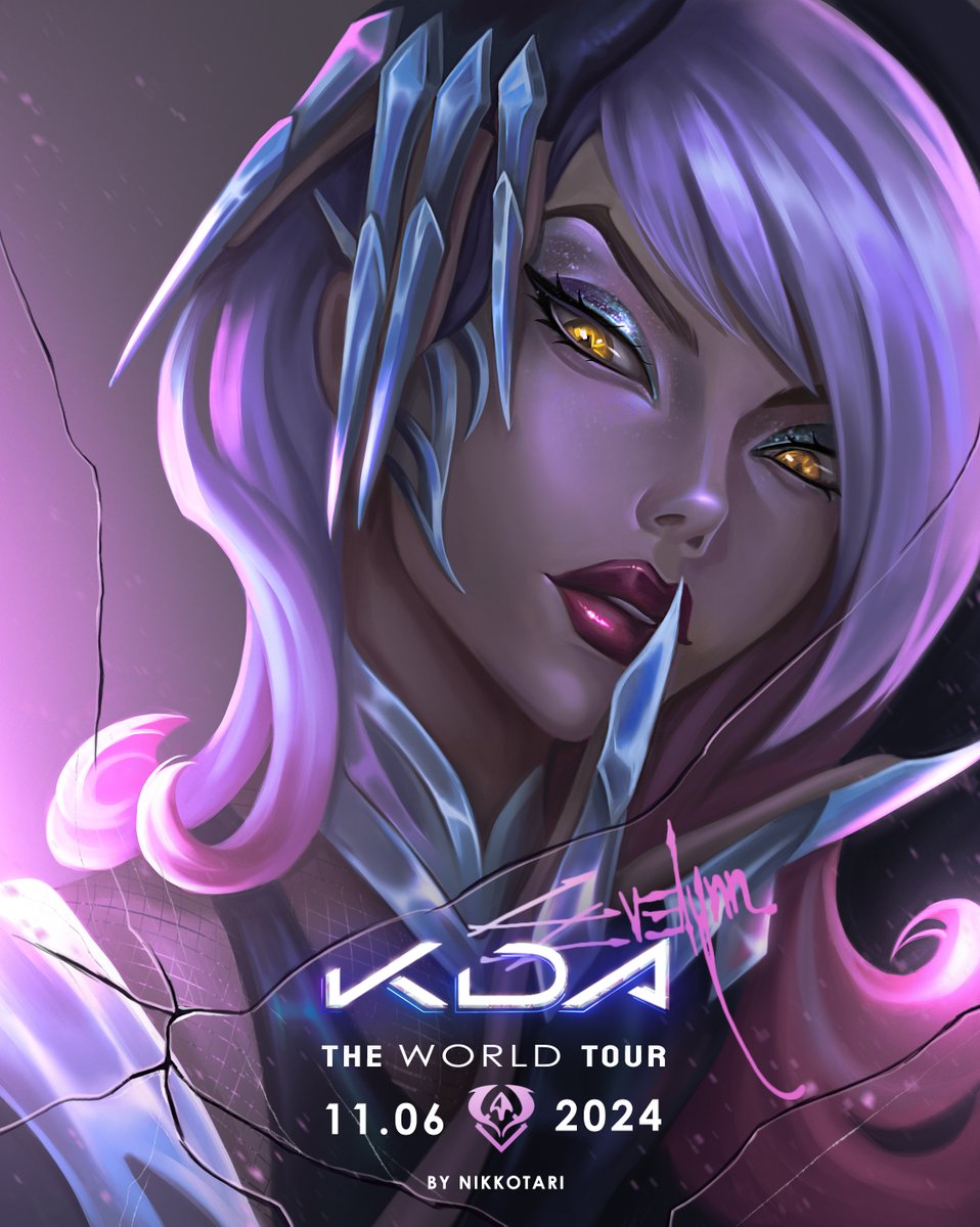 K/DA World Tour Evelynn💜 #KDA 
"Did you miss me? Time to dominate your minds again, darlings."