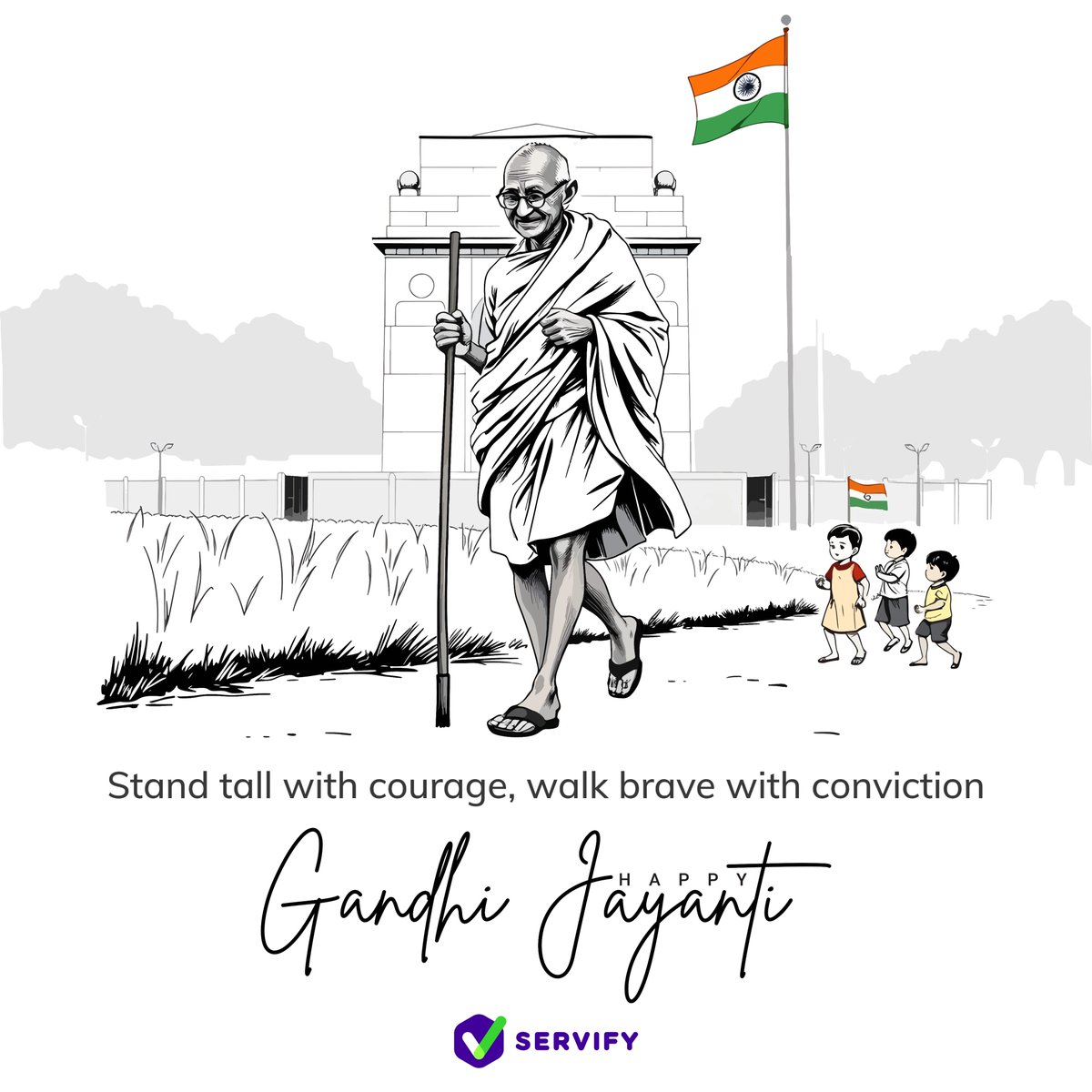 Saluting the father of our nation, who showed us that kindness and courage can change the world. Happy Gandhi Jayanti!
#Kindness #Courage #Humanity #Inspiration  #RememberingGandhi