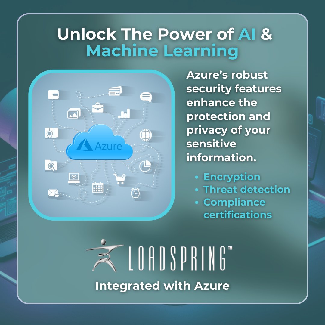 LoadSpring's tweet image. 🚀 Unlock AI and Machine Learning power! LoadSpring’s integration with Microsoft Azure offers cutting-edge features for data-driven decisions and optimized project outcomes. Elevate your projects to new heights with our innovative solutions. hubs.ly/Q02RDcBL0 #LoadSpring