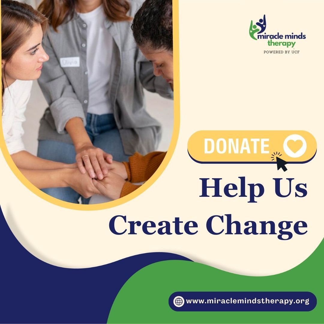 Please help us create lasting change. 💚 By donating to Miracle Minds Therapy, you’re directly supporting mental health services for those who need them most. We serve clients as young as 7, with no age cap for assistance.