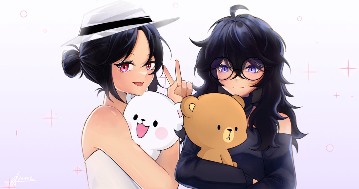 Drew this cute banner for me and <a href="/xMinaa/">Nue</a> 
#digitalart #art