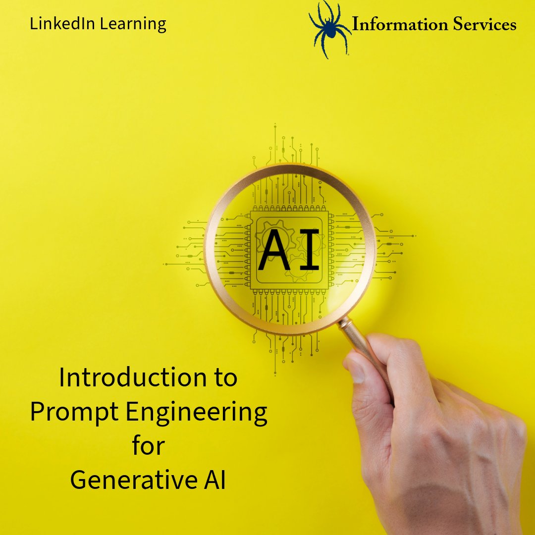 LinkedIn Learning: Introduction to Prompt Engineering for Generative AI

Software developer and instructor Ronnie Sheer guides you through what large language models are and what problems they may be able to solve.

Course Duration: 44 minutes
Course Link: sl.richmond.edu/uQ