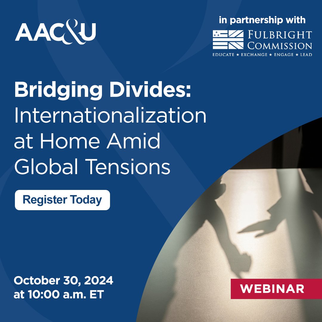 AAC&U (@aacu) on Twitter photo Explore VE/COIL integration in Internationalization-at-Home initiatives. Join our free webinar on October 30, in partnership with the <a href="/USUKFulbright/">US-UK Fulbright</a>. Learn from top experts in the field. Details: ow.ly/gWeB50Txc46 Explore VE/COIL integration in Internationalization-at-Home initiatives. Join our free webinar on October 30, in partnership with the <a href="/USUKFulbright/">US-UK Fulbright</a>. Learn from top experts in the field. Details: ow.ly/gWeB50Txc46