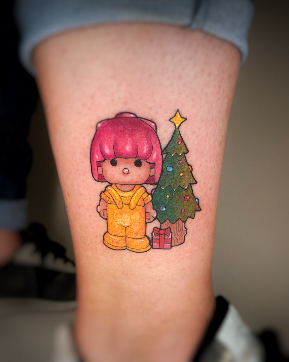 annamunin's tweet photo. Pin y Pons para dos hermanas, Eli y Meritxell! Se nos han desbloquedao un montón de recuerdos de infancia al buscar referencias para dibujar este tattoo. 

Hecho en @mokkitattoostudio 

#pinypon #tattoo #vintagetoys https://t.co/hHAcE6ocXS