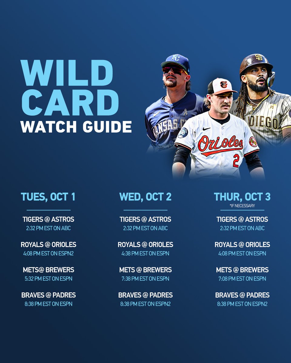 DIRECTV's tweet photo. The postseason is here. Which Wild Card series are you most excited for? https://t.co/vJcT5VndEh