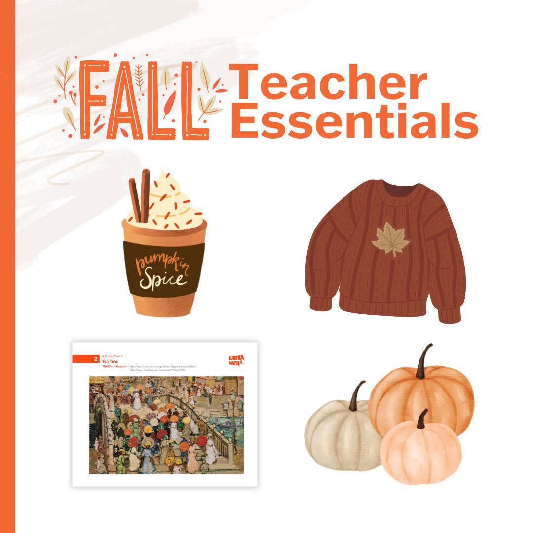 🍂🧡🍁Fall vibes are in full swing! Whether you're sipping on that pumpkin spice latte, wearing your favorite sweater, or diving into your #math lessons, we know every teacher has their own essentials for the season – drop yours below! #Teachersof𝕏