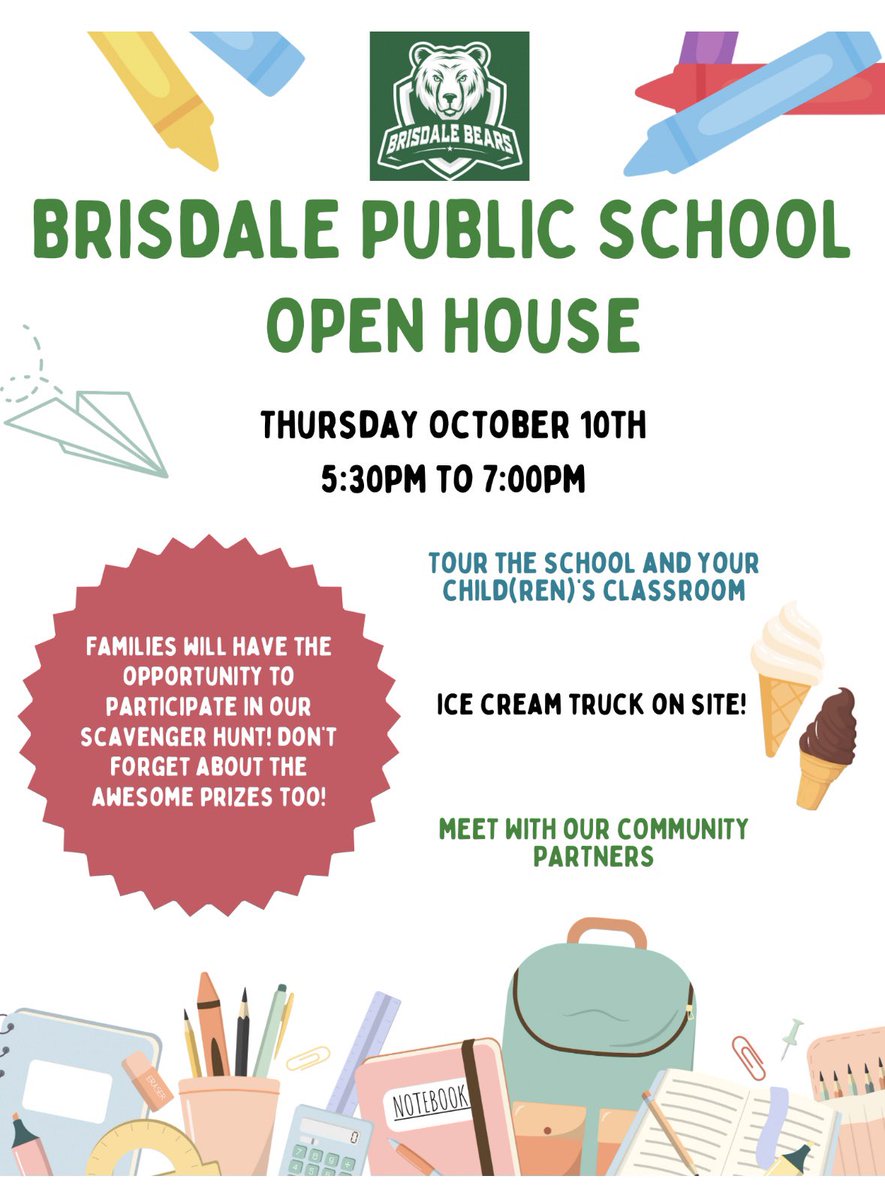 Brisdale Open House is a wonderful opportunity to connect with our community - students and families past and present are always welcome 💚