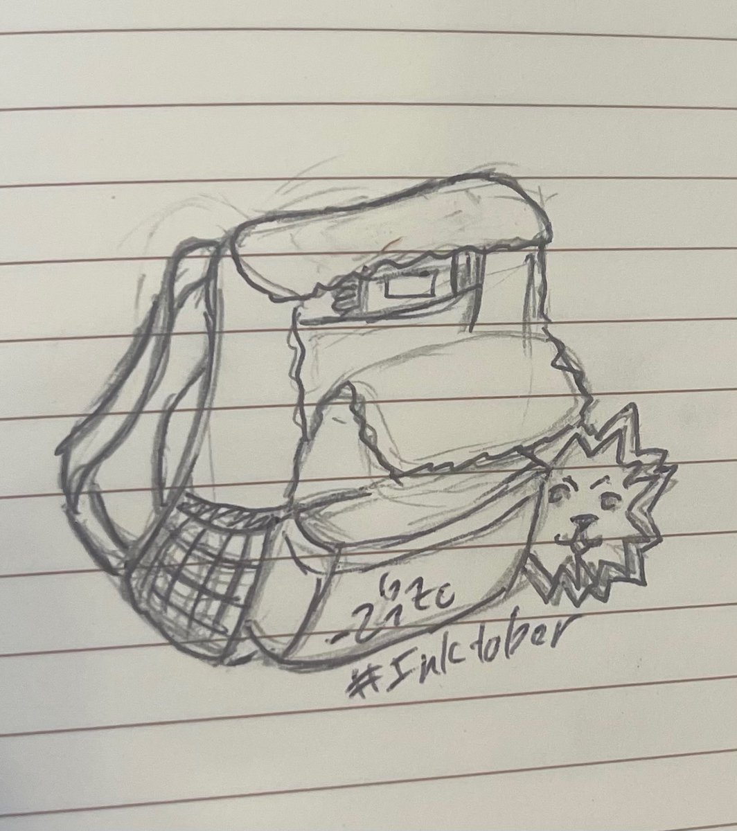 Day one of #Inktober #inktober2024 (backpack)