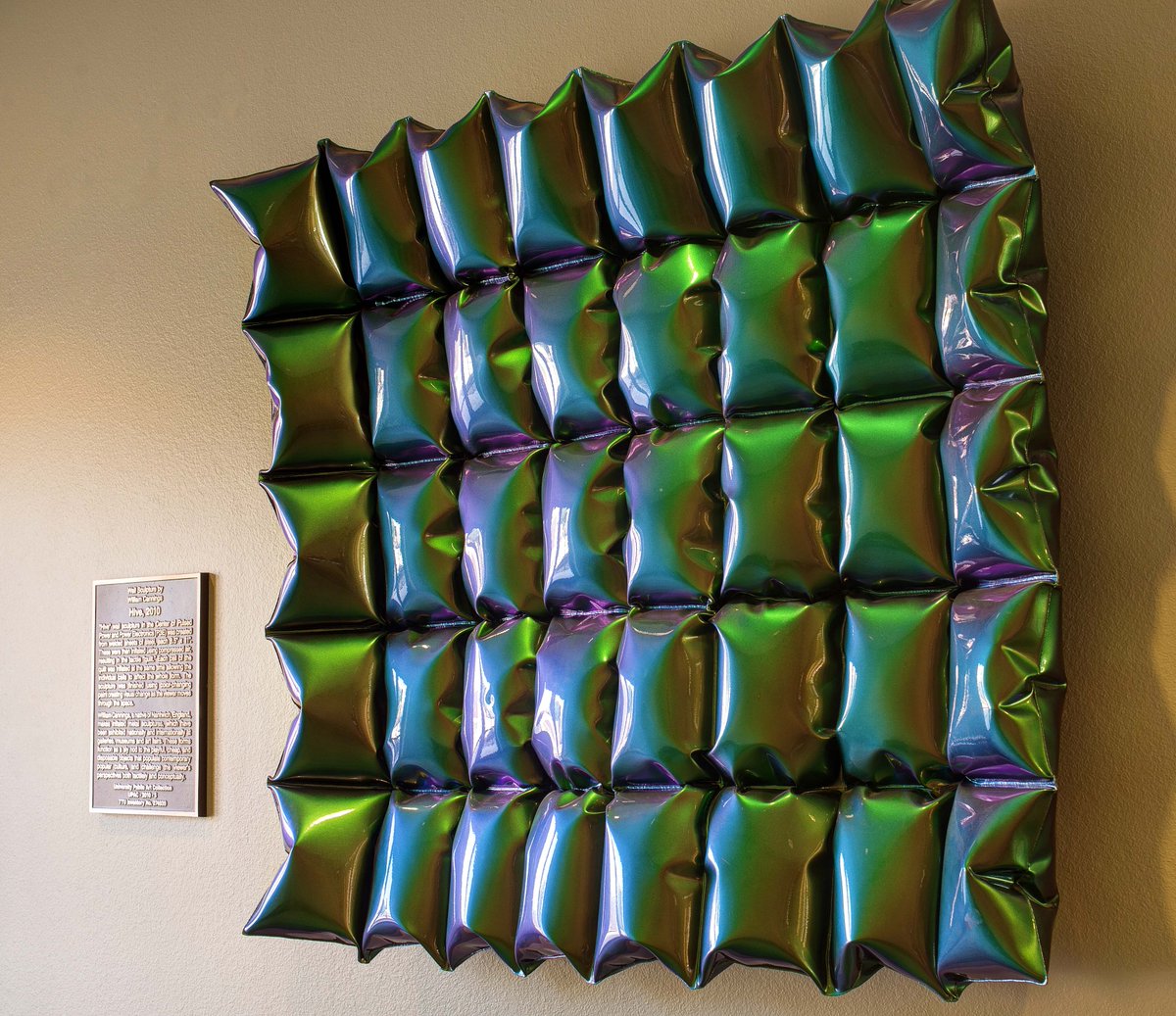 From William Cannings, our very own studio art professor here at Texas Tech University, is an inflated steel sculpture called “Hive.” You can find this piece in the Electrical and Computer Engineering Building. #arttrek #ttuspublicart