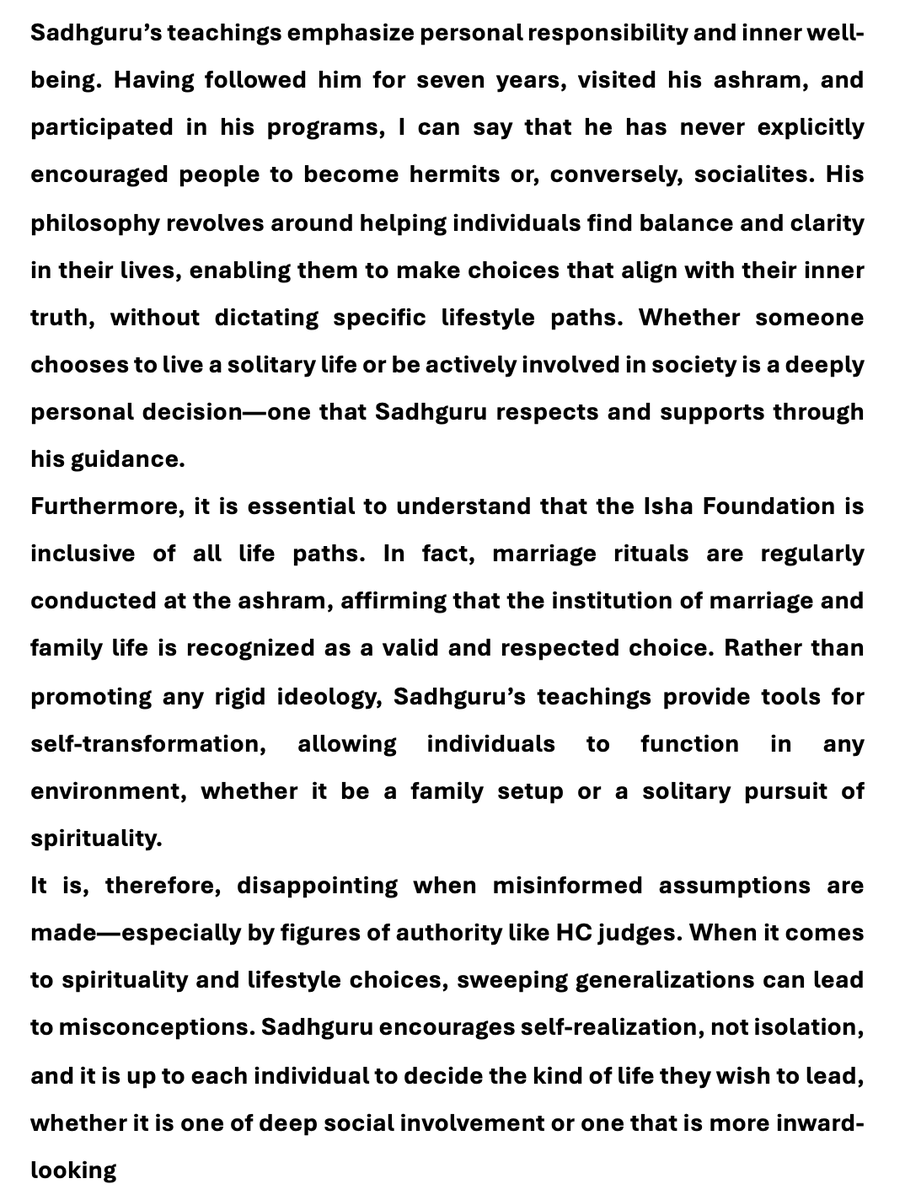 Pratap22's tweet photo. @thekiranbedi @ishafoundation Sadhguru’s teachings emphasize personal responsibility and inner well-being. Having followed him for seven years, visited his ashram, and participated in his programs, I can say that he has never explicitly encouraged people to become hermits or, conversely, socialites. https://t.co/uqCOb20rqu