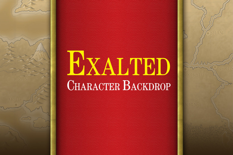 TheUncrucified's tweet photo. ALSO, if you'd like some resources to make this first topic go easier, I've created FREE asset packs including Solar caste mark PNGs &amp; an Exalted-themed character backdrop for all to use.  May they speed thy inspiration!

Both downloadable from my Ko-fi:
https://t.co/w94XNrbvLr https://t.co/uZkpajHyXQ