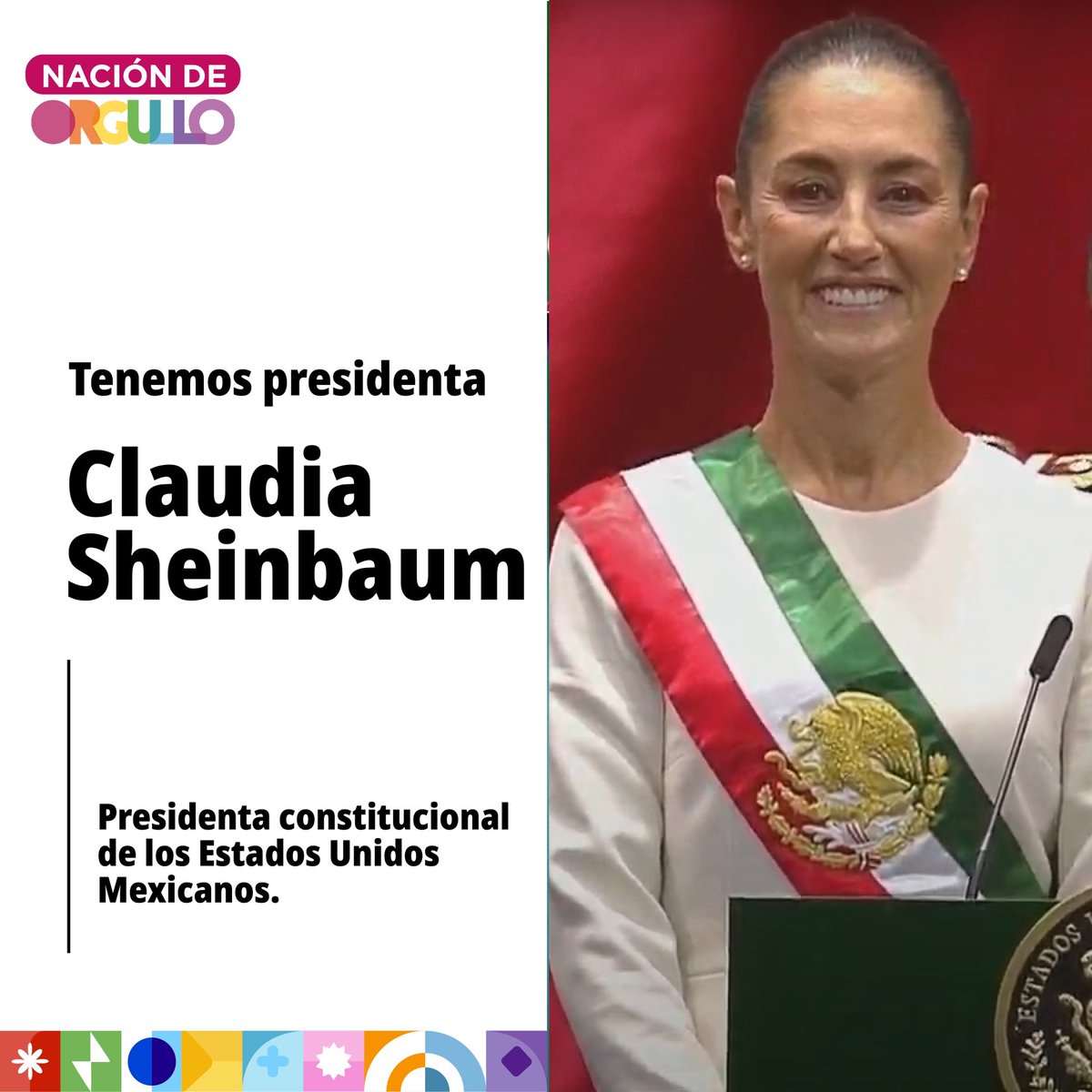 NdeOrgullo's tweet photo. Tenemos presidenta, la diversidad avanza con Claudia Sheinbaum.

Con la Dra. Claudia Sheinbaum Pardo como Presidenta de México, se reafirma el compromiso de construir un país donde los derechos de la comunidad LGBTIQA+ sean prioridad.
#ClaudiaSheinbaumPresidenta #Ultimahora https://t.co/CuG1IFZ1TR