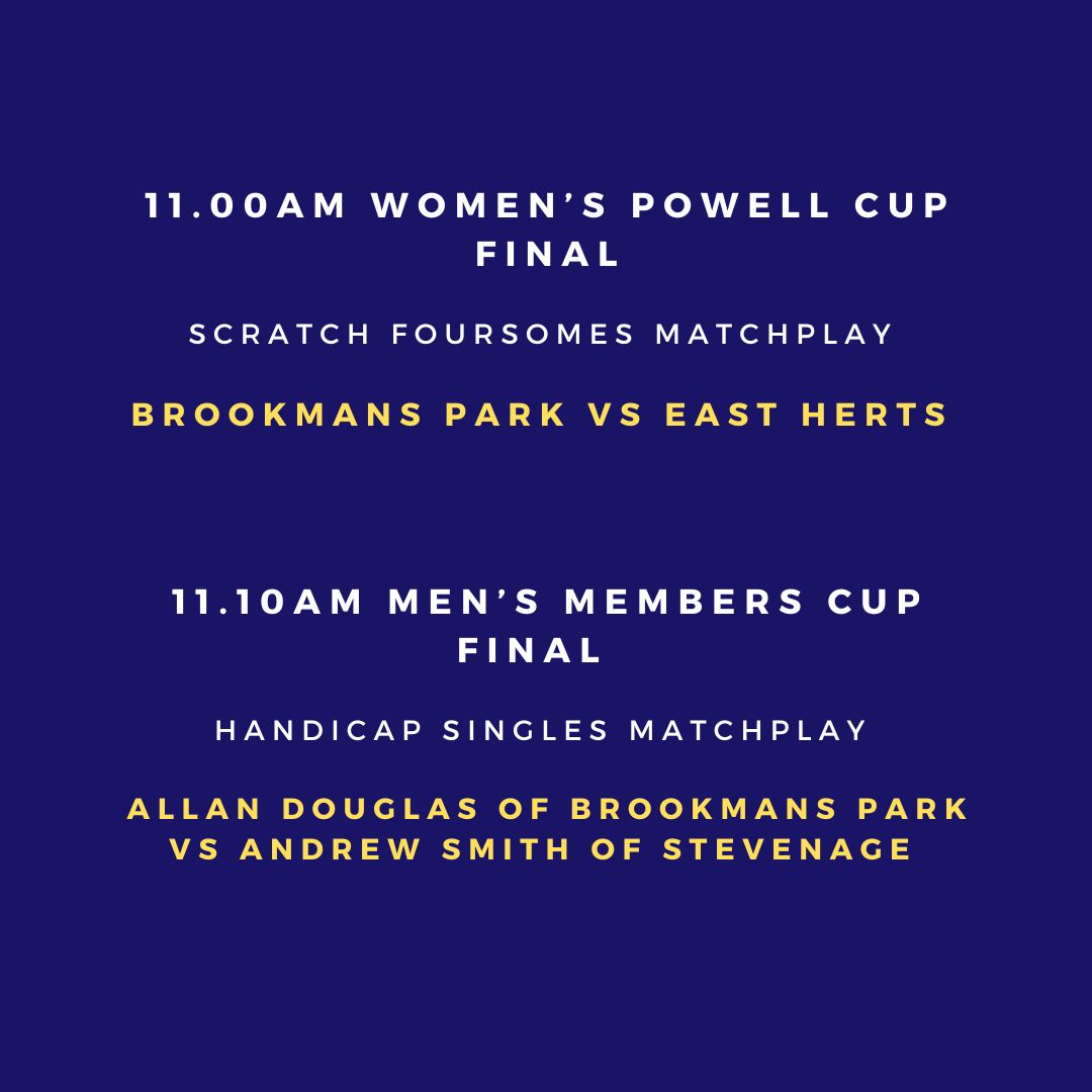herts_golf's tweet photo. Sunday is Hertfordshire Golf's Finals Day at @Easthertsgc, with 5 Finals, involving both Men &amp; Women, starting from 11am

Come support your clubs/players from @brookmansparkgc @Easthertsgc @Stevenage_Golf @knebworthgolf @HadleyWoodGC @Moorparkgolf @SouthHertsGC @letchworth_golf https://t.co/idgHqfp4VX