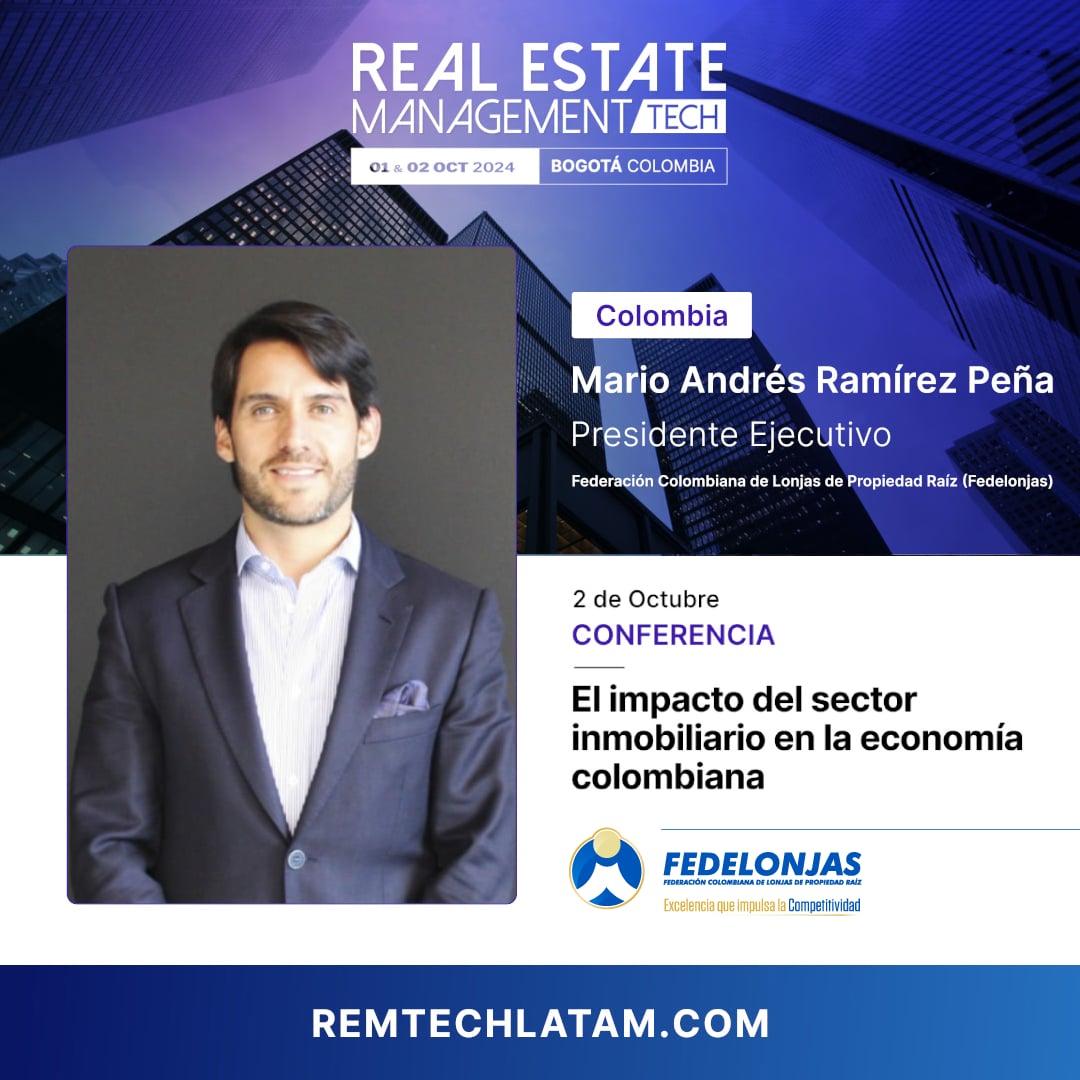 FEDELONJAS's tweet image. ¡Gran noticia! Nuestro presidente, @Marioandresrp, será conferencista en el #REMTech2024 mañana 2 de octubre en Connecta 26 de Bogotá. En su charla, dará a conocer el impacto del sector inmobiliario en la economía y su papel fundamental en la reactivación económica del país.