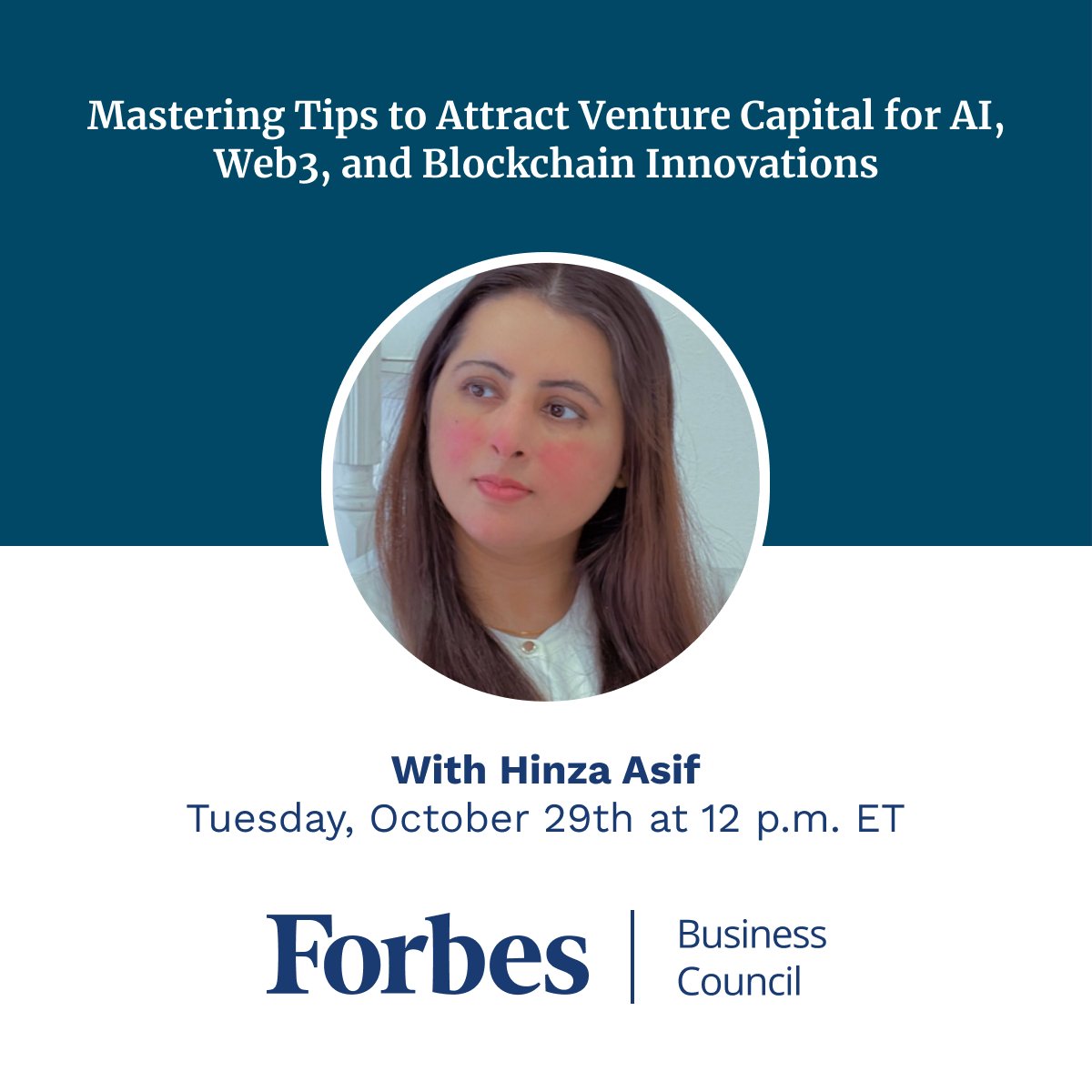 Forbes Business Council (@forbesbizcncl) on Twitter photo Join Member Leader <a href="/thehinza/">Hinza | Businesswoman in Japan</a> & top industry leaders to innovations in AI, Web, and more.
Tuesday October 29th at 12PM ET | hubs.li/Q02RjPN30
#Web3 #AIInnovations #Blockchain Join Member Leader <a href="/thehinza/">Hinza | Businesswoman in Japan</a> & top industry leaders to innovations in AI, Web, and more.
Tuesday October 29th at 12PM ET | hubs.li/Q02RjPN30
#Web3 #AIInnovations #Blockchain