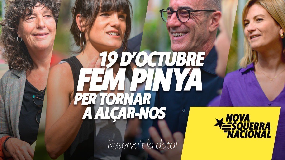 Fem pinya plegats per assolir un objectiu tan noble com imprecindible. Tornem a alçar-nos i encetem un nou cicle polític guanyador. Ens veiem el 19 d’octubre