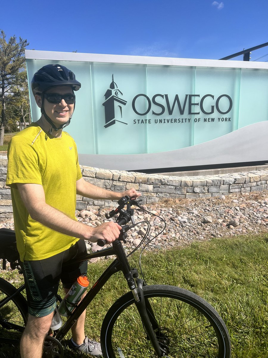 keithroach102's tweet photo. Celebrated my 48th birthday with a bike ride to my alma mater @sunyoswego 
Of course I had to stop and have a birthday cheeseburger sub from the Oswego Sub Shop! https://t.co/npJEw5QKE3