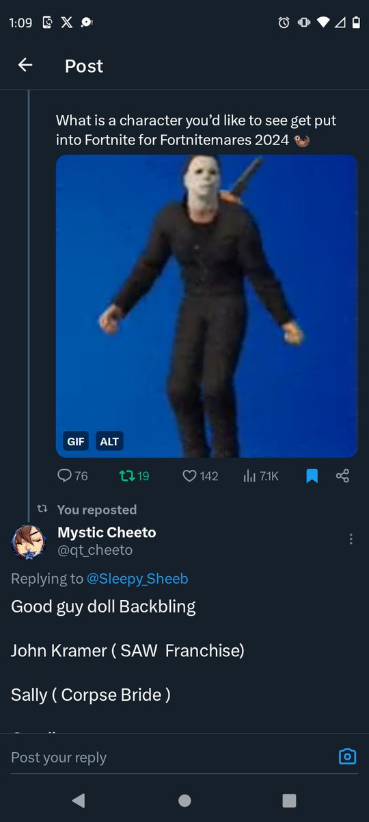 qt_cheeto's tweet photo. I Manifested 2 of the Fortnitemare Skins this Year...IM A GOD https://t.co/fdeviP5vhQ