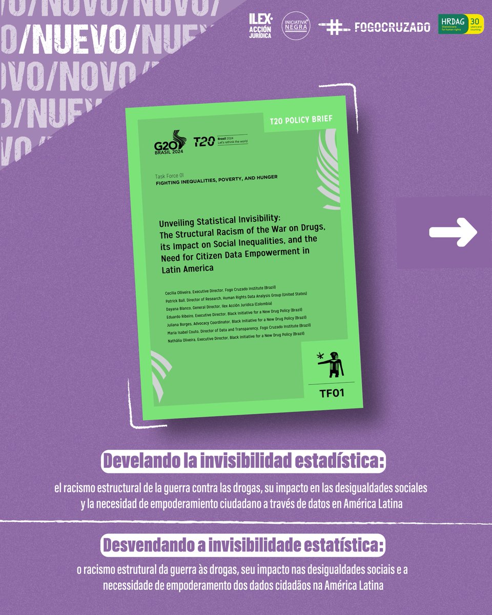 ILEX Acción Jurídica (@ilexaj) on Twitter photo <a href="/IlexAJ/">ILEX Acción Jurídica</a>, <a href="/fogocruzado/">Instituto Fogo Cruzado</a>, <a href="/iniciativanegra/">Iniciativa Negra por uma Nova Política de Drogas</a> y el <a href="/hrdag/">HRDAG</a> participamos conjuntamente en acciones de incidencia en el espacio del T20.
______________________________
<a href="/fogocruzado/">Instituto Fogo Cruzado</a>, <a href="/iniciativanegra/">Iniciativa Negra por uma Nova Política de Drogas</a>, <a href="/IlexAJ/">ILEX Acción Jurídica</a> e o <a href="/hrdag/">HRDAG</a> participarão conjuntamente do T20. (🧵) <a href="/IlexAJ/">ILEX Acción Jurídica</a>, <a href="/fogocruzado/">Instituto Fogo Cruzado</a>, <a href="/iniciativanegra/">Iniciativa Negra por uma Nova Política de Drogas</a> y el <a href="/hrdag/">HRDAG</a> participamos conjuntamente en acciones de incidencia en el espacio del T20.
______________________________
<a href="/fogocruzado/">Instituto Fogo Cruzado</a>, <a href="/iniciativanegra/">Iniciativa Negra por uma Nova Política de Drogas</a>, <a href="/IlexAJ/">ILEX Acción Jurídica</a> e o <a href="/hrdag/">HRDAG</a> participarão conjuntamente do T20. (🧵)