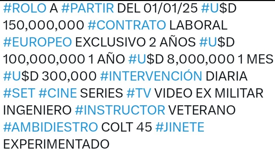 ROLANDO23092736's tweet image. #CELULOIDE EUROPEO BAJO CONTRATO LABORAL 2 AÑOS DIRECCIÓN D ASISTENCIA A LA PUESTA EN ACCIÓN PARA MEJOR ÁNGULO D TOMA ALTAMENTE CALIFICADO POR EXPERIENCIA ADQUIRIDA EN TRAYECTORIA VIDEO PUBLICIDAD ACTION RISK SCENES SEQUENCES TRABAJO CON LOS MEJORES DIRECTORES DE #CINE SERIES #TV