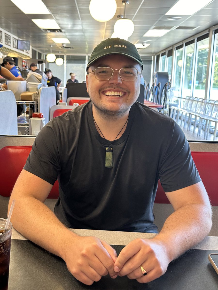 Lest anyone think <a href="/itsurboyevan/">Evan Armstrong</a> is taking “dad mode” lightly—he’s worn this hat almost every day since I got it for him in June. 
 every.to/napkin-math/da…