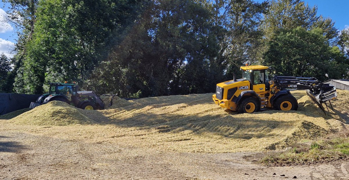 Aujourd'hui c'etait ensilage du maïs 🌽🌽🌽

Avec <a href="/Garnierxavier1/">Garnier xavier</a> au tassage.

Un p'tit croissant avec le café ? 😉

#FrAgTw