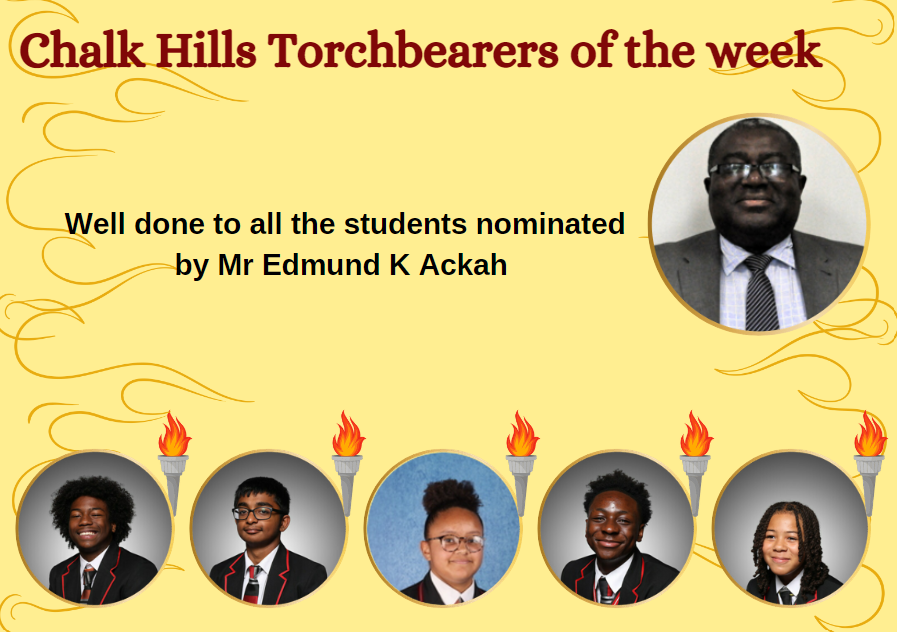 TheChalkHills's tweet photo. A huge Congratulations to this weeks Torchbearers!
#Amibition #Excellence #Integrity
@WajidTufiq https://t.co/5ISoGZoAPT