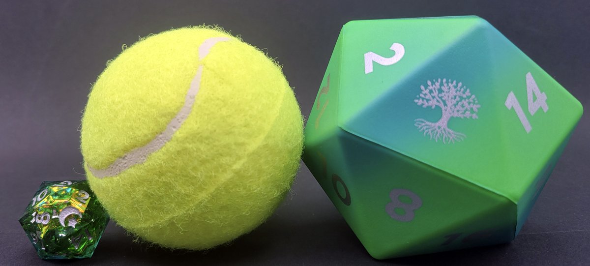 Size comparison for the Big n' Squishy Foam D20!
#dnd #dnd5e #dungeonsanddragons #ttrpg #dnddice #dice #rpggames #roleplayinggames #tabletopgames #polyhedraldice #rpgdice #dicelove #diceporn #dicemaking #chonkydice #chonkdice #jumbodice #chonkd20 #chonkyd20 #jumbod20 #foamd20