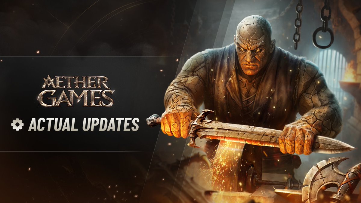 AetherGamesInc's tweet photo. ⚒️ Aether Games - Updates! ⚒️

Greetings, adventurers! We're excited to share the latest updates from the forge:

🛡️ Web3 Gauntlet Mode (in progress)
🔄 Complete API Refactor: Improving performance and scalability.
💎Crypto Gem Purchasing: Now available for in-game purchases.
👑 Crowns and Gems: Now visible in your AEG profile!
🔄 Updated AEG Profile Navigation: Smoother and more intuitive interface.
🛠️ Zendesk Support: Integrated ticket system for streamlined support.
🔗 No Wallet Needed: Web3 queries (staking, bridge, token holdings) can be done without connecting a wallet.
🏆 Chalice Refunds: Players who held chalices last month have been fully refunded.
☑️Coinbase Wallet Support
🔥Last but not least, the Genesis Boxes have been airdropped for our Genesis Holders

We will release a large patch for the game in the following weeks. Stay Tuned!