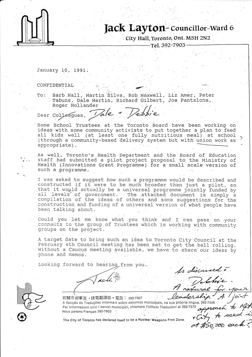 MayorOliviaChow's tweet photo. I remember drafting a school food program with Jack on Christmas Eve 1990. As I prepped for today’s exec meeting, I found that old proposal. 

Kids then are parents now, and today we took a key step towards universal school meals.

Read in full: https://t.co/zlUvvlCO7q 3/3 https://t.co/8o9zq1bhe6