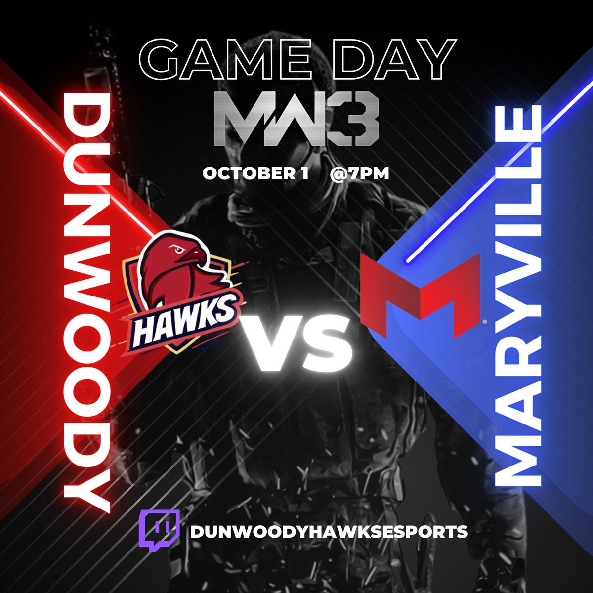 DunwoodyHawks's tweet image. WE WILL BE PREMIERING COD @ 7PM
Dunwoody Hawks VS. Maryville Academy
#BornToDo

Twitch.tv/DunwoodyHawksE…
-
-
#esports #fpsgames #communitygaming #gamerlife #cod #competitive