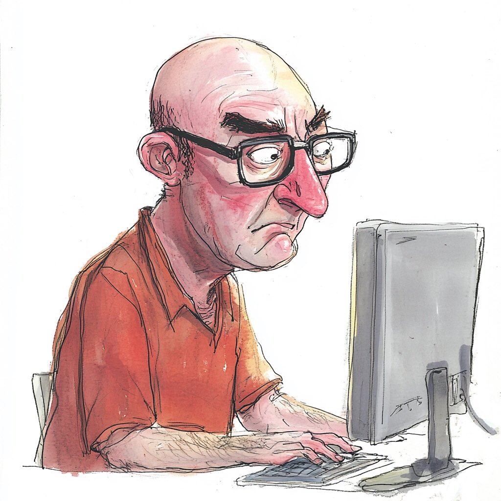 Eric sat, fingers poised over the keyboard. Ready to give his opinion. An opinion the world badly needed, he thought.

Did he know anything about the subject?
No.

Had he done any background reading?
No.

Would he use the words "common sense" twice?
Certainly.

#TwitterStory