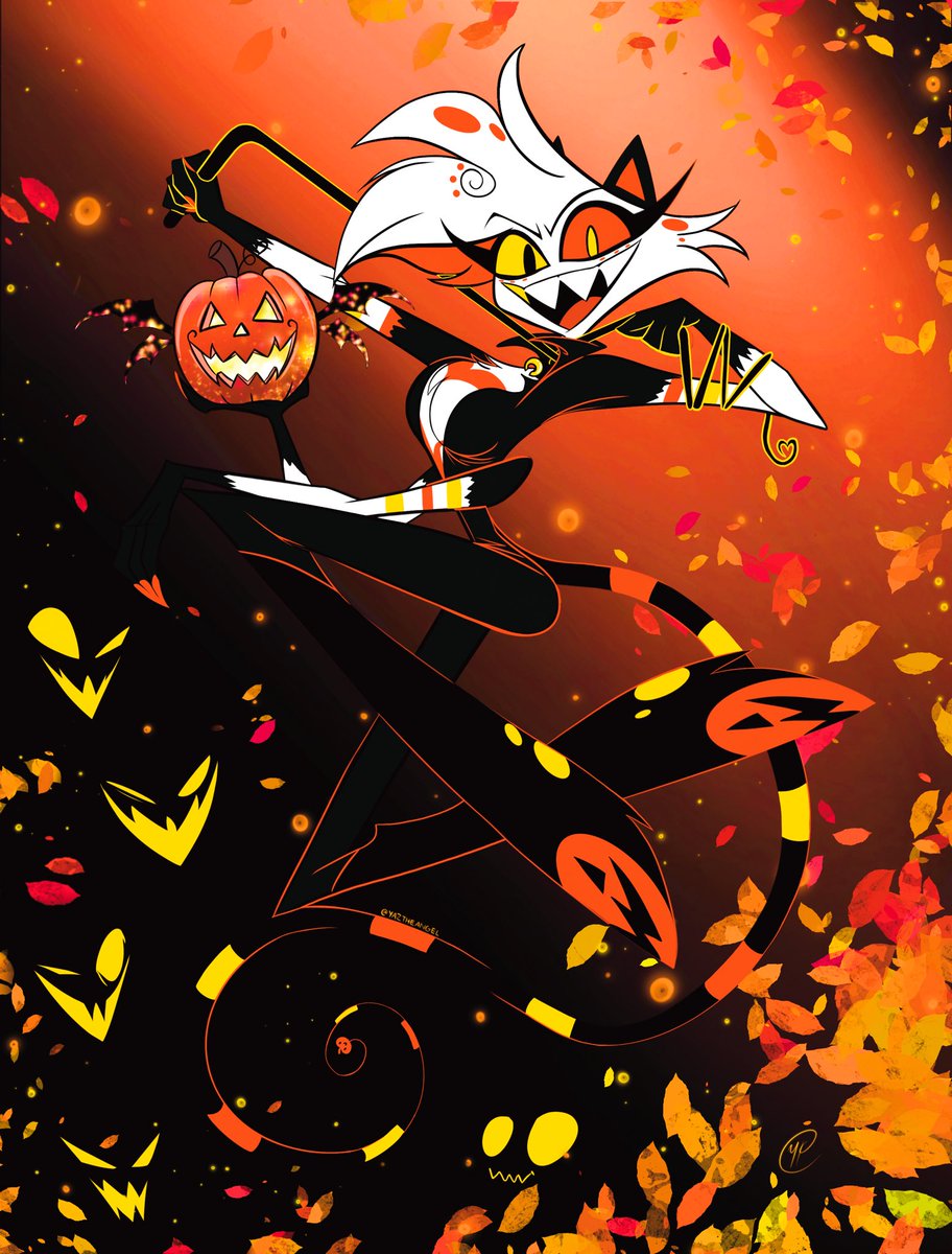yaztheangel's tweet photo. ‘It’s Smashin Pumpkins Time’ #angeldust #hazbinhotel https://t.co/60MV0RrsbA