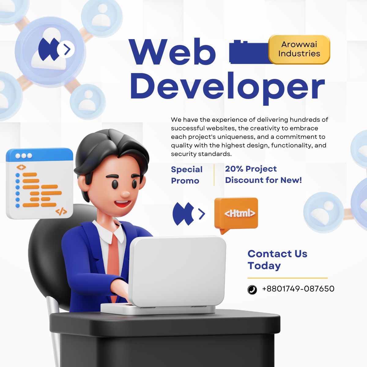 rashedwebdevseo's tweet image. 💻 Web Developer
#WebDevelopment #CreativeDesign #Security #Functionality #SuccessfulProjects #Website