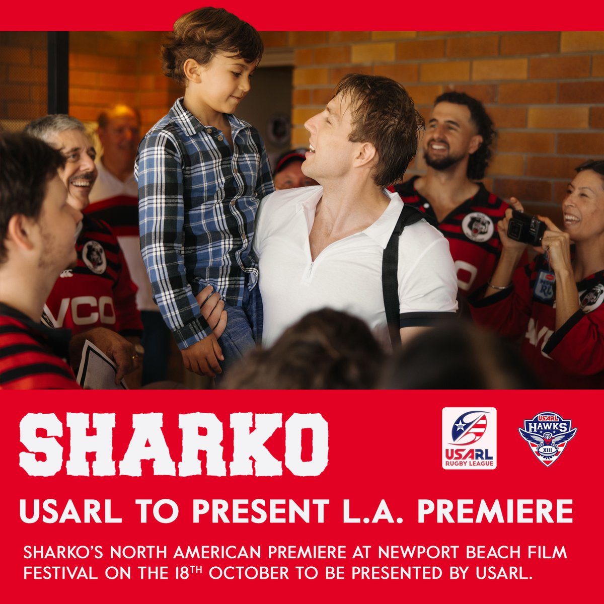 🇺🇸 USA Rugby League to present SHARKO's red carpet premiere at The Newport Beach Film Festival on the 18th October.

To learn more or book your tickets: sharkofilm.com

#sharkofilm #USARL #newportbeachfilmfestival
