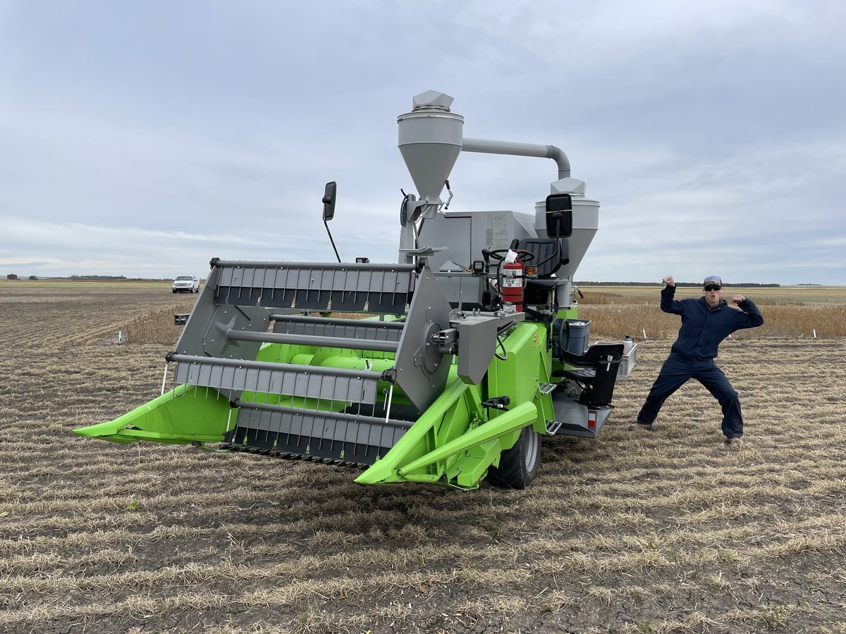 Another one bites the dust!! With the July heat, August rain, &amp; frost free September the 2024 #soybean plots were a real pleasure to combine &amp; will hopefully produce some good data. Not quite there yet, but the end of #harvest24 is in sight!