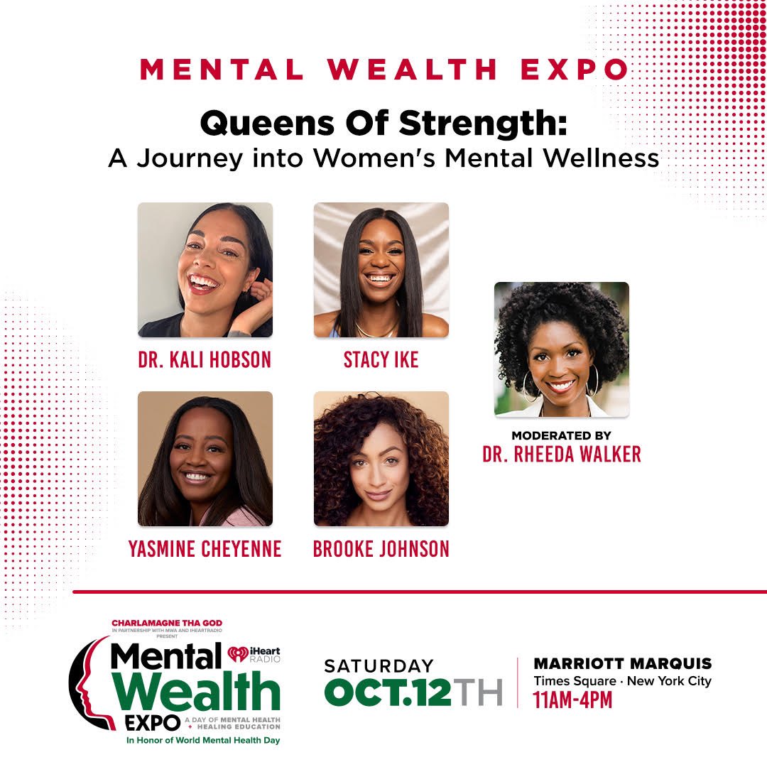 The Mental Wealth Expo is a free event in NYC on Saturday, October 12! This is one of my absolute favorite events of the year!

IYKYK-- getting your mind right and STAYING right is easier with friends, experts, and inspiration. 

#mentalhealthexpo #blackqueens #blackmentalhealth