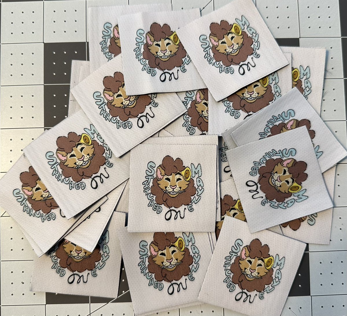 StitchedonMayne's tweet photo. Got some cute fabric labels for my suits! https://t.co/RjXy6OYUOV